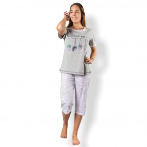 Pijama de pantalón pescador y camiseta manga corta