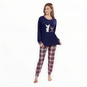 Pijama algodón felpado renos