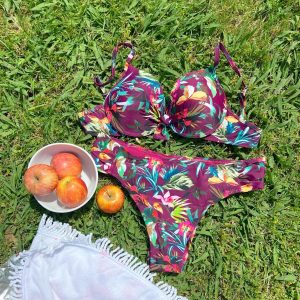 Bikini flores – copa y aros